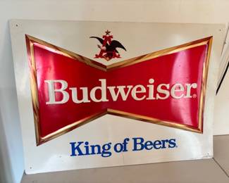 Metal Budweiser King of Beers Sign