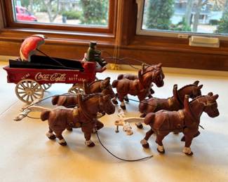 Cast Iron Coca Cola Horse Drawn Wagon