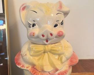 Vintage Ceramic Pig Cookie Jar
