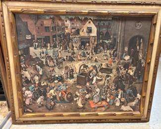 Vintage Pieter Bruegel “The Fight Between Carnival and Lent”