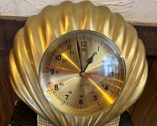 Brass Seashell Clock