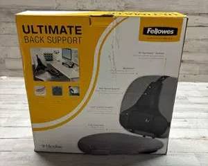 Fellowes Ultimate Back Support with Microban Memory Foam Office Chair Cushion