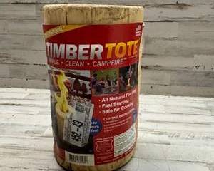TimberTote All Natural Fire Log Campfire Stove Safe for Cooking Made in USA