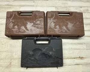 Vintage Gun Guard Cases Lot 3 Doskocil 1988 Limited Edition Bear Duck Scene