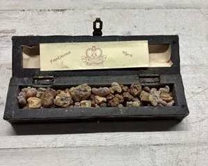 Frankincense and Myrrh Royal Treasures Brass Inlaid Wooden Box Set