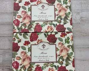Fiorentino Rose Soap Set Made in Italy 9 Handmade Bars Floral Gift Box