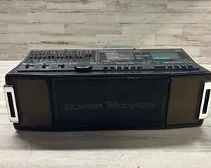 Vintage Lloydβs Super Woofer Boombox 5-Speaker Sound Dual Cassette AM/FM Radio 1980s
