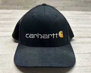 Carhartt Black Mesh Trucker Hat β Adjustable Snapback β Workwear Logo Cap