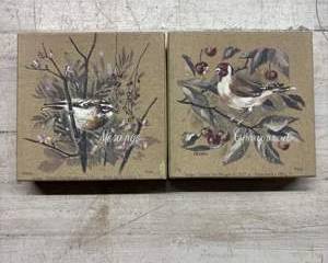 French Bird Soap Set Mesange Chardonneret Fig Fresh Scents 4x150g Made in France