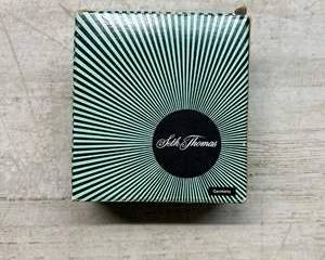 Vintage Seth Thomas βMementoβ Travel Alarm Clock No. 3350 β Gold Case, Photo Frame, Germany w/ Box