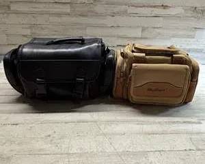 Sony Black Camera Bag & MacGregor Tan Gear Bag Lot Durable Travel Storage Set