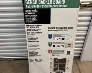 Bench Backer Board Waterproof Shower Bench Kit 24x48x2 Easy Install Tile Ready