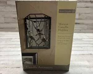 Wall Mirror Candle Holder HomeTrends Black Metal Branch Tea Light Decor