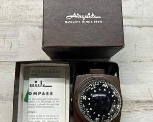 Vintage Airguide Auto Compass w/ Box & Instructions β Chicago USA Dash Mount 1950s
