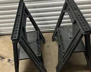 Pair of Heavy-Duty Folding Plastic Sawhorses β Portable Work Support, 1,000 lb Capacity