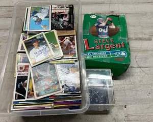 Vintage Sports Card Lot β Baseball & Football Mix w/ Steve Largent Set + Bonus Box