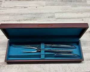 Carving Knife Set Saladmaster 3 Piece Stainless Steel Made in USA with Box