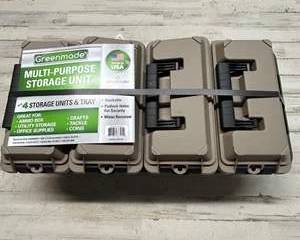 Greenmade 4-Unit Multi-Purpose Storage Box Set β Ammo Utility Organizer USA