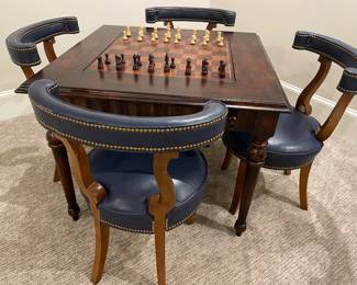 4 person game table- checkers/chess/backgammon, 38” square