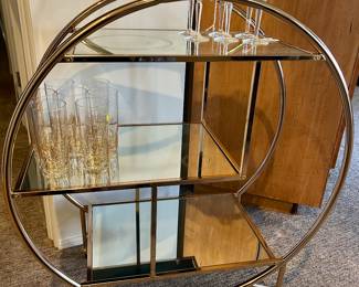 Retro style bar cart