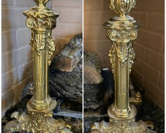 brass andirons
