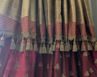 detail of custom drapes- 2 panels