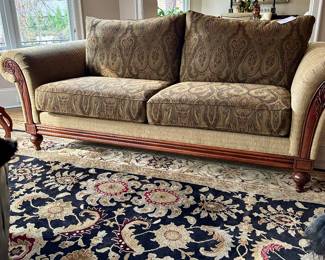 Ethan Allen sofa & Ethan Allen 9’ by 12’ rug