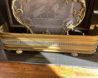 brass fireplace fender