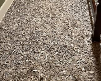8' x 10' leather shag rug. 
