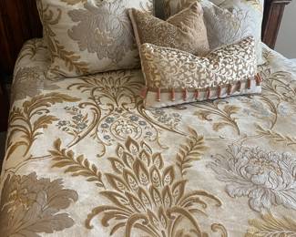 (Mattress not for sale) Custom queen sized linens/pillows