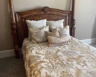 Kind headboard and queen size linens/pillows (Mattress not for sale)