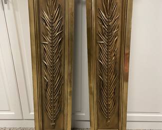 Impressive heavy brass 4’ wide cornice boards