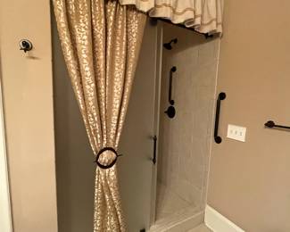 Custom shower curtain drapery