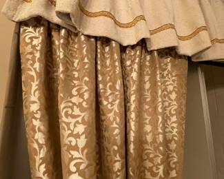 Custom shower curtain drapery