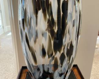 Tall art glass vase