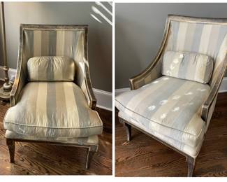 Pair of matching chairs (fabric not spotted, just shadows)