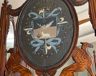 Tri-fold antique screen