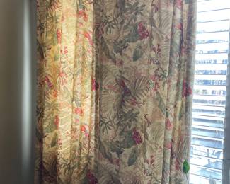 Custom drapes 4 panels. (rings and rods stay with the house)