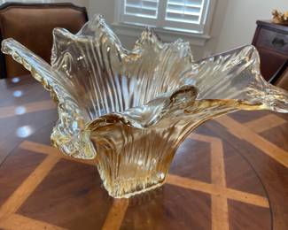 freeform art glass vase