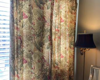 Custom drapes 4 panels. (rings and rods stay with the house)