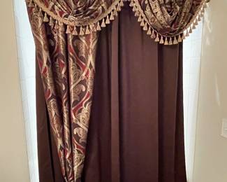 Custom shower curtain drapery