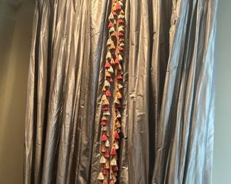 Custom drapes- 4 panels . (rings and rods stay with the house)