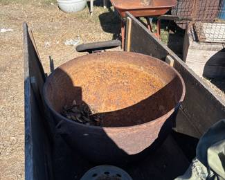 Cast iron and small trailer