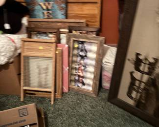 Pictures, washboards and miscellaneous items