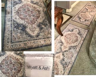 PRE-SALE Wyatt and Ash 4 Matching Rugs the Large One is 5’ 3” x 7’ 5”, Each Runner is 6’ x 2’. $80 for All 4 Rugs OR $50 Large and $15 for Each Runner.