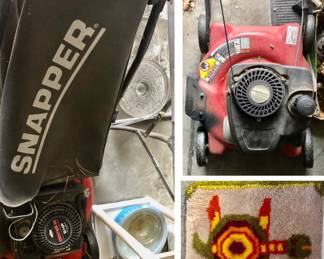 Snapper Quantum XM & MTD Powermore Working Lawnmowers, Turtle Latchhook Rug