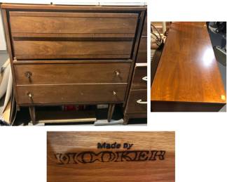 PRE-SALE Hooker brand Dresser next to the other one is 38 inches wide x 18 inches deep x 42 1/2 inches tall it is $125.