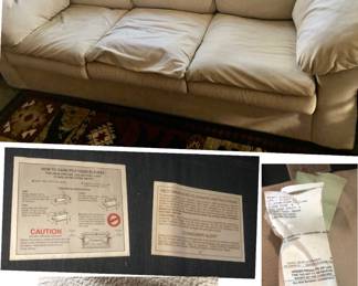 PRE-SALE Tan Sofa Bed is 95” long x 35” deep x 30” tall $50