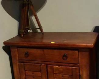 PRE-SALE Bed Side Table w 1 Drawer + Underneath Storage is 32” wide x 16.25” deep x 29.5” tall. $55