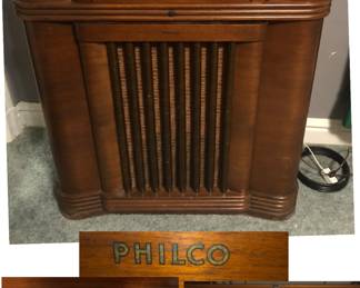 PRE-SALE Philco Stereo/Radio Cabinet is 31.25” wide x 14.5” deep x 37” tall, does not work $65